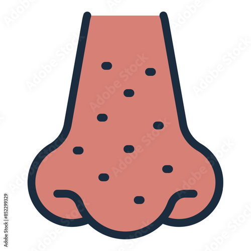 Blackhead comedo nose icon