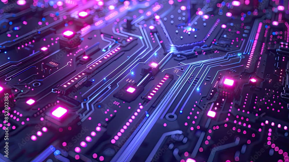 Obraz premium Abstract background resembling a computer chip, symbolizing advanced technology and digital innovation