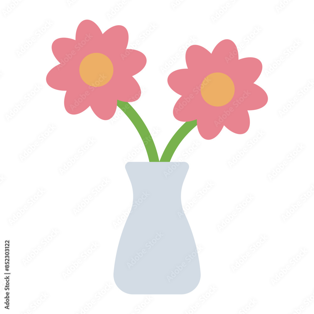 Obraz premium Vase of flower icon