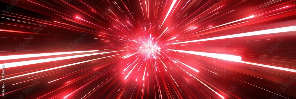 Abstract Red and White Light Streaks Abstract Red and White Light Streaks