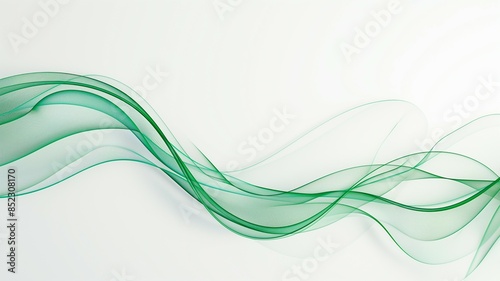 Green line wave abstract background