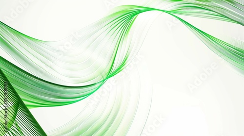 Green line wave abstract background