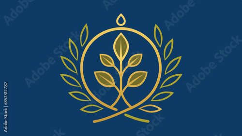 Simple yet elegant logo representing a plant, ideal for a botanical company.