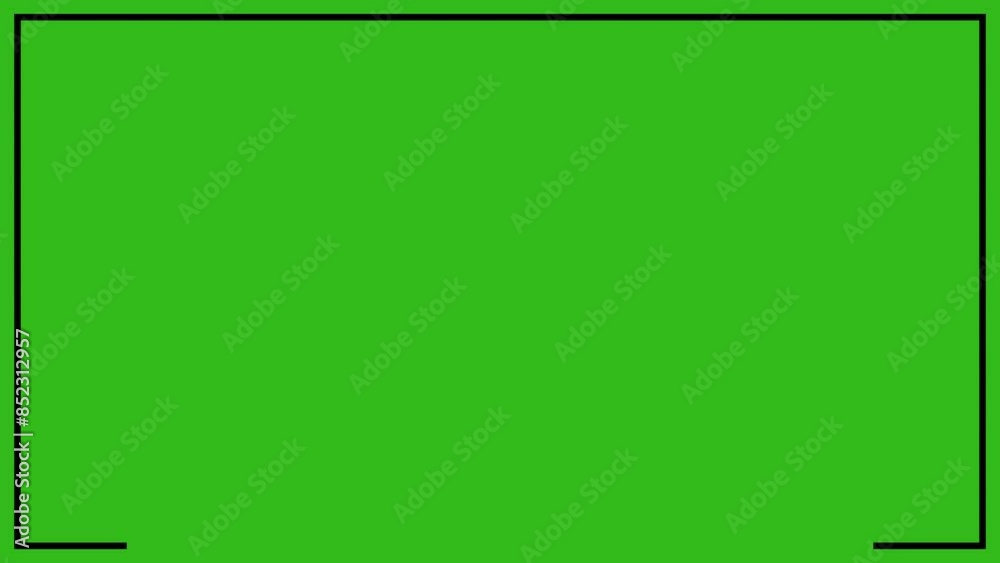 Black white orange red video frame border animation design