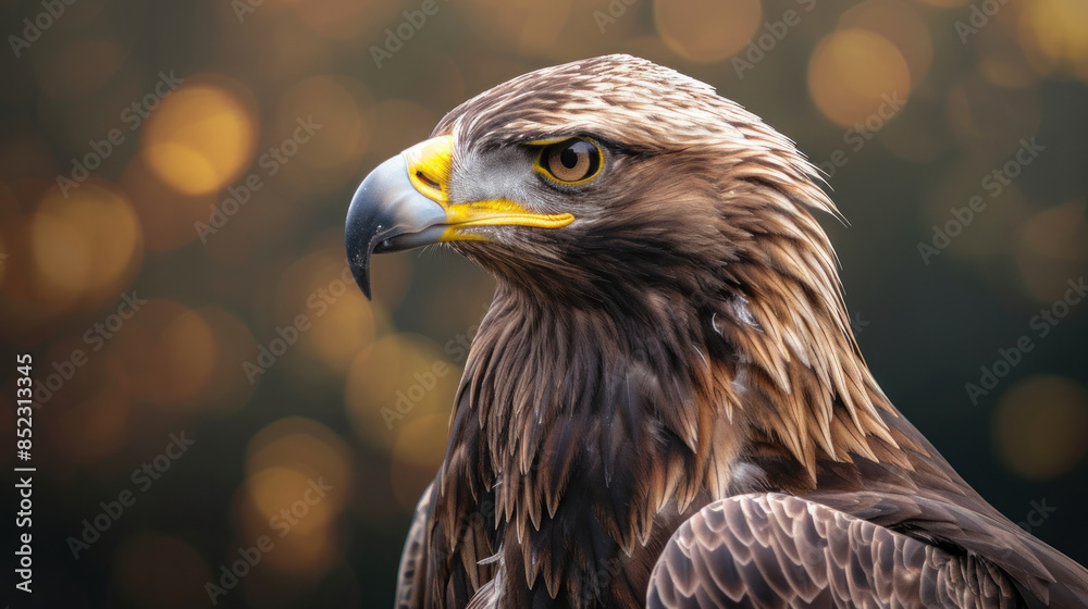 Fototapeta premium Close-Up of a Golden Eagle with a Blurred Natural Background