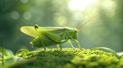grasshopper on grass  