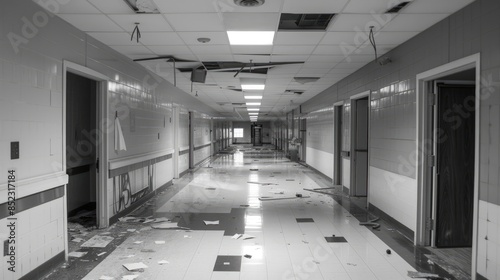 The deserted and mostly vacant former medical facility photo