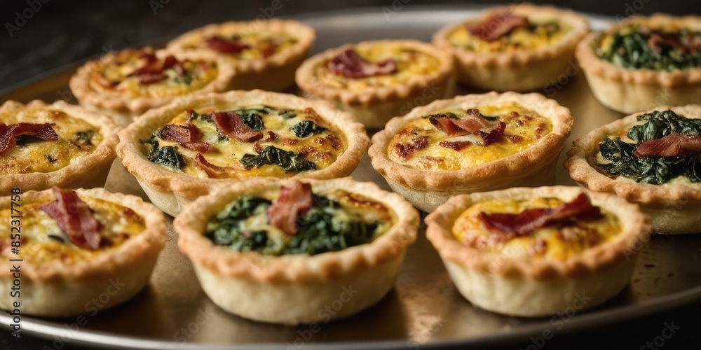 Mini Quiches with Spinach and Bacon Mini Quiches with Spinach and Bacon