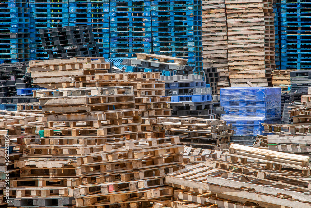 Stacks of Wooden Pallets Stacks of Wooden Pallets