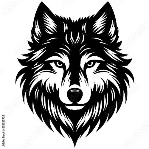 Silueta de cabeza de lobo