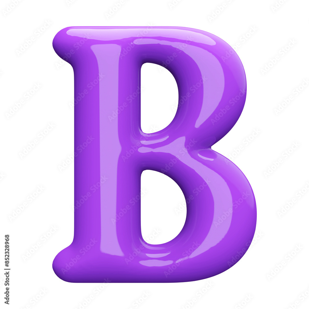 Purple 3D Font Letter B uppercase Purple 3D Font Letter B uppercase