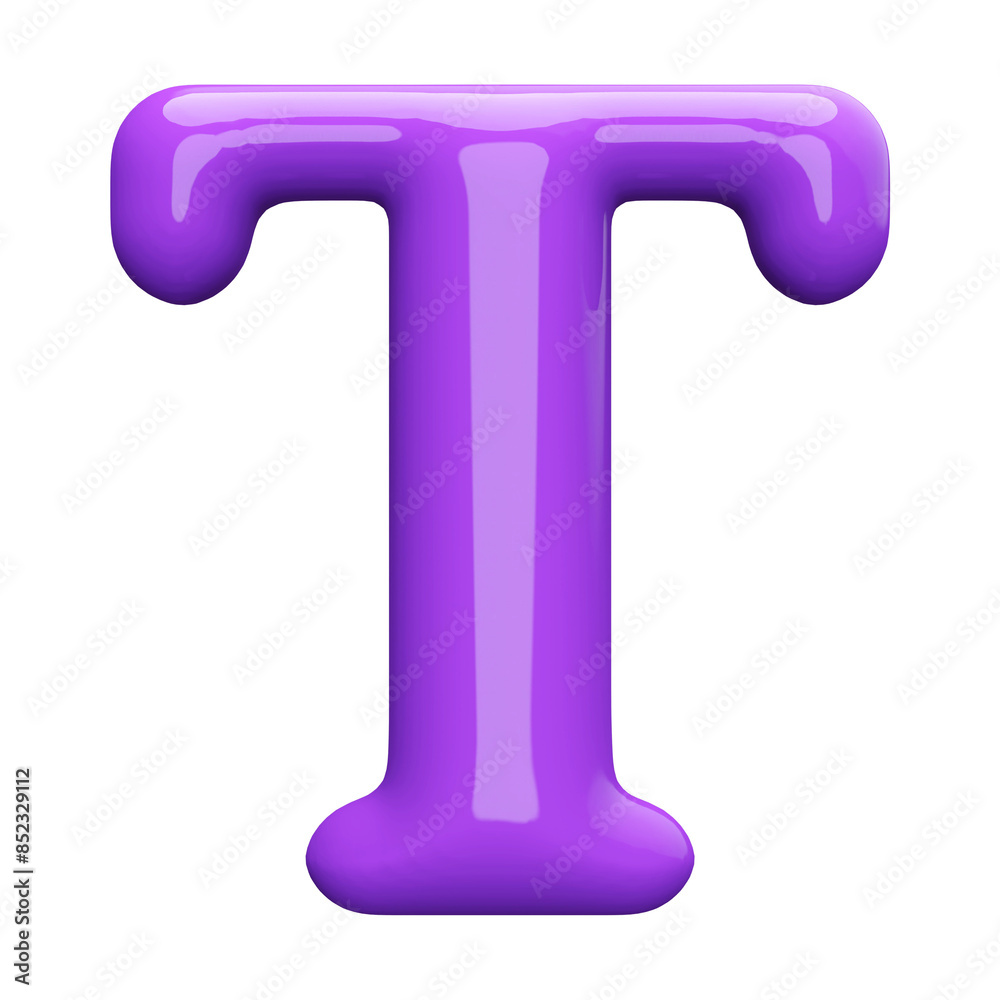Purple 3D Font Letter T uppercase Purple 3D Font Letter T uppercase
