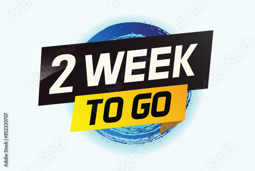 2 week to go word concept vector illustration and 3d style for use landing page, template, ui, web, mobile app, poster, banner, flyer, background, gift card, coupon

