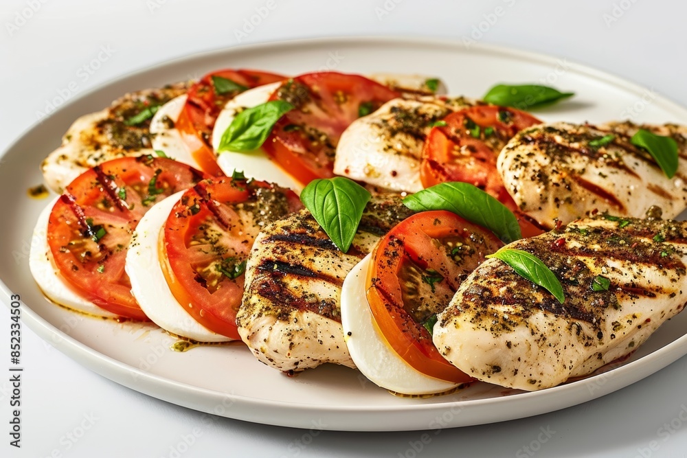Succulent Caprese Chicken Breasts Pan-Fried from Frozen