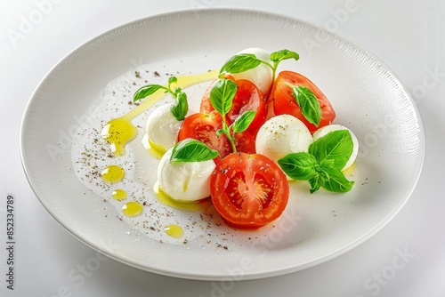 Delicious Caprese Salad with Ripe Tomatoes and Fresh Mozzarella