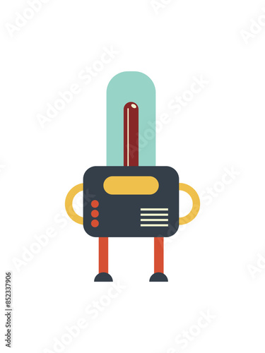Bulb Robot Illustration