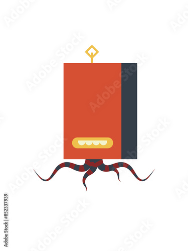 Book Robot Illustration. Robot icon