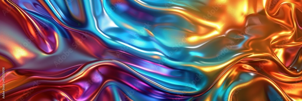 Abstract Metallic Fluid Swirls Abstract Metallic Fluid Swirls