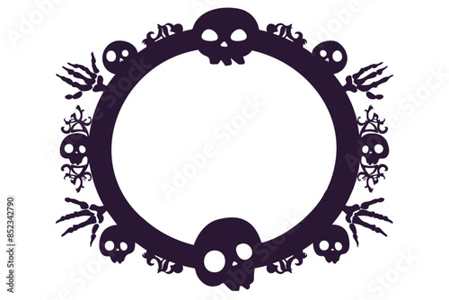 ハロウィンをイメージしたドクロのフレーム