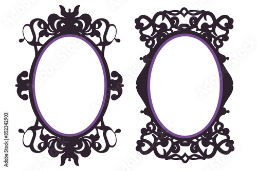 黒のゴージャスでデコラティブなフレーム