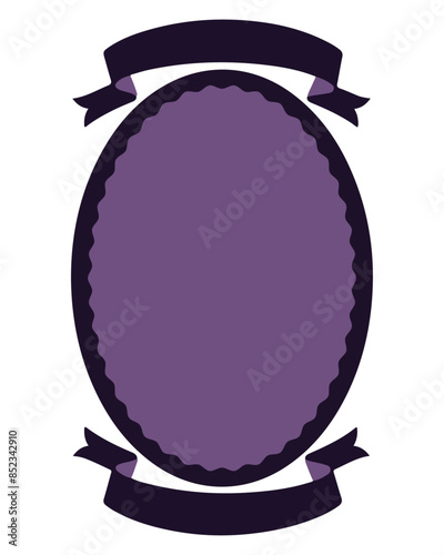 黒のデコラティブ&ポップなリボンの可愛いフレーム