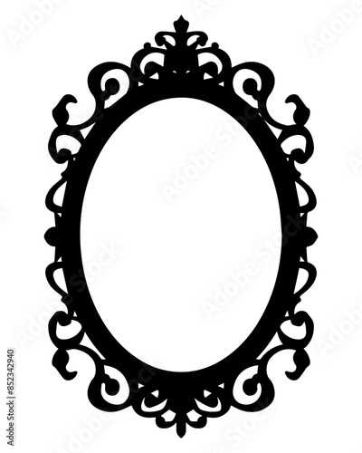 黒のゴージャスでデコラティブなフレーム