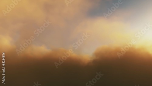 3d Animation of a violent dust storm