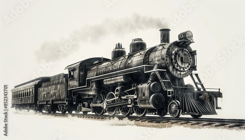 old steam locomotive isolated png
