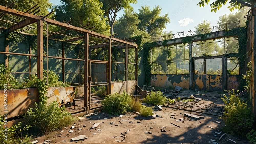Abandoned Building Reclaimed by Nature. Abandoned Building Reclaimed by Nature.