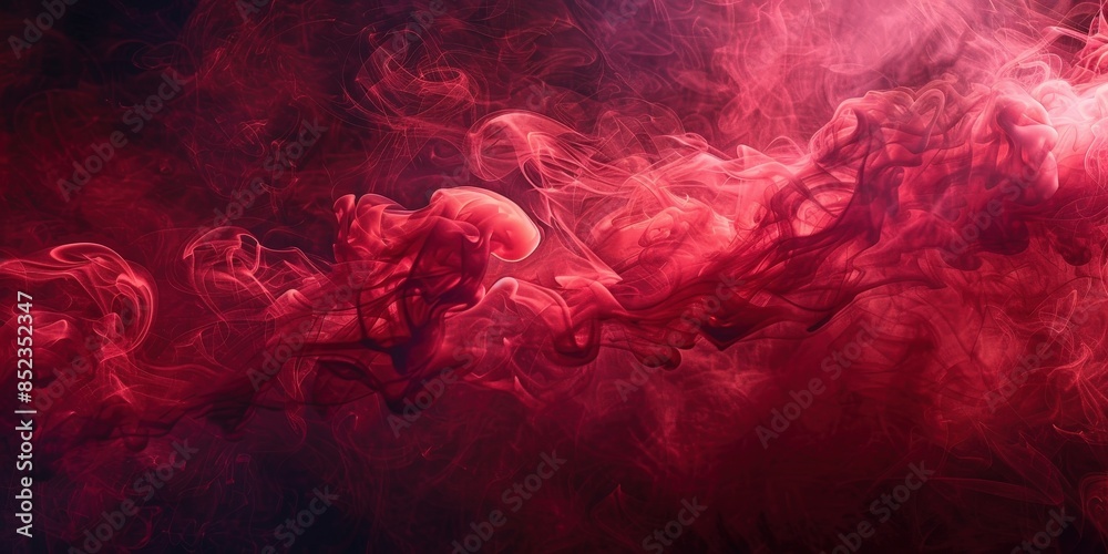 Abstract Red Smoke Swirls Abstract Red Smoke Swirls