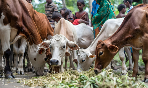 Goatlamb kambin in animal markets to prepare eid al adha photo