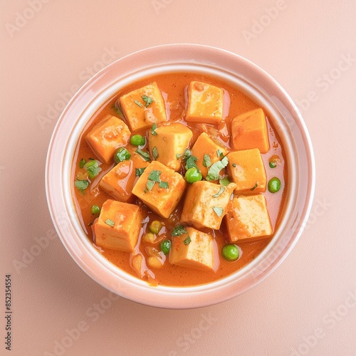 Indian delicious cuisine matar paneer photo