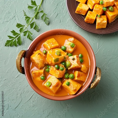 Indian delicious cuisine matar paneer photo