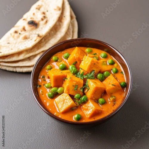 Indian delicious cuisine matar paneer photo