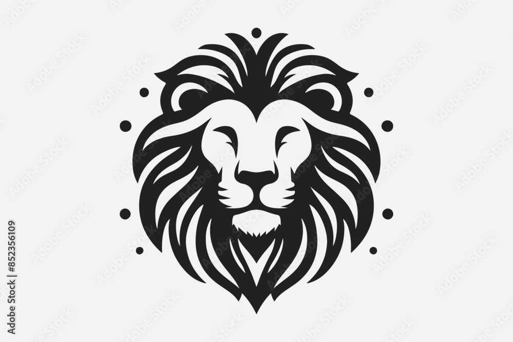 Lion Face Logo Icon Vector Illustration Lion Face Logo Icon Vector Illustration