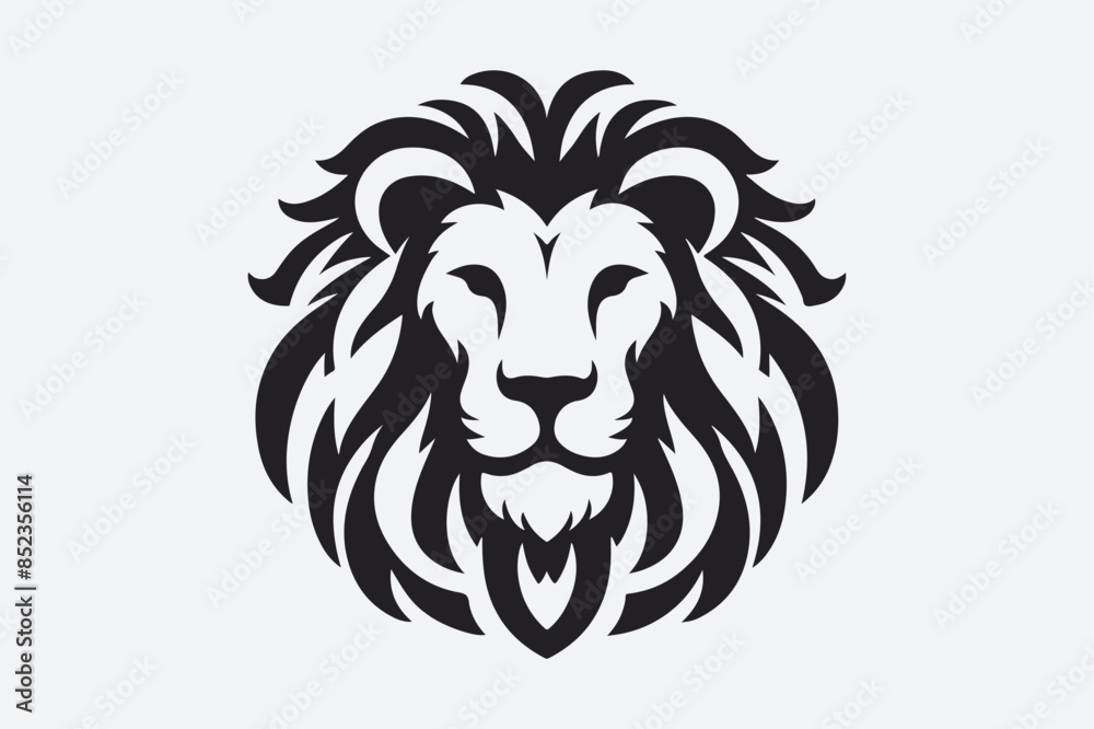 Lion Face Logo Icon Vector Illustration Lion Face Logo Icon Vector Illustration