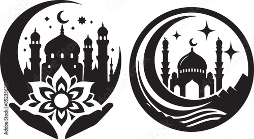 Islamic silhouette vector illustration