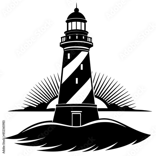 lighthouse vector silhouette illustration svg file
