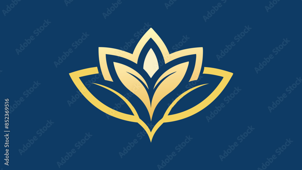 The black and gold logo of a flower represents elegance and beauty. logo design for cosmetics and beauty, vector The black and gold logo of a flower represents elegance and beauty. logo design for cosmetics and beauty, vector