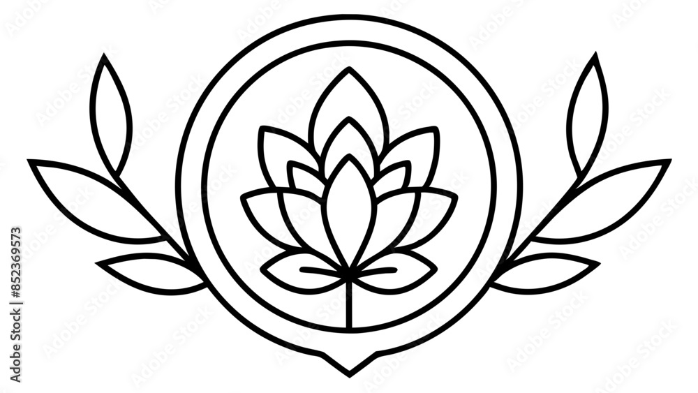 The corporate identity of a spa salon cosmetics brand is represented by a logo featuring a gorgeous flower, reflecting a sense of beauty and luxury. The corporate identity of a spa salon cosmetics brand is represented by a logo featuring a gorgeous flower, reflecting a sense of beauty and luxury.