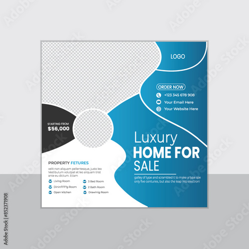 Creative Business marketing social media post template.Marketing Agency Social Media Post, Digital Marketing Web Banner.