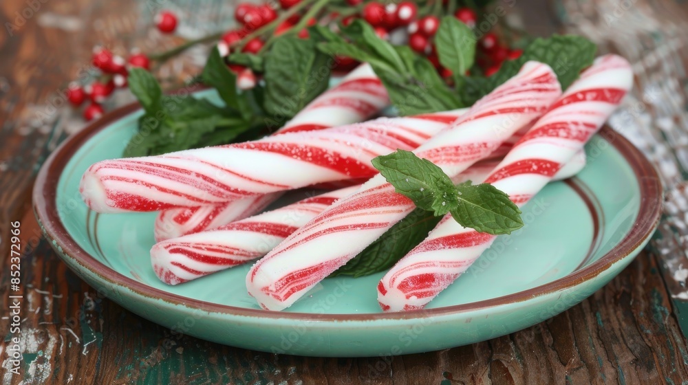 Naklejka premium Sugary peppermint sticks