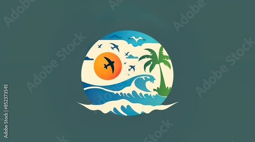 Logo for a surf travel newsletter