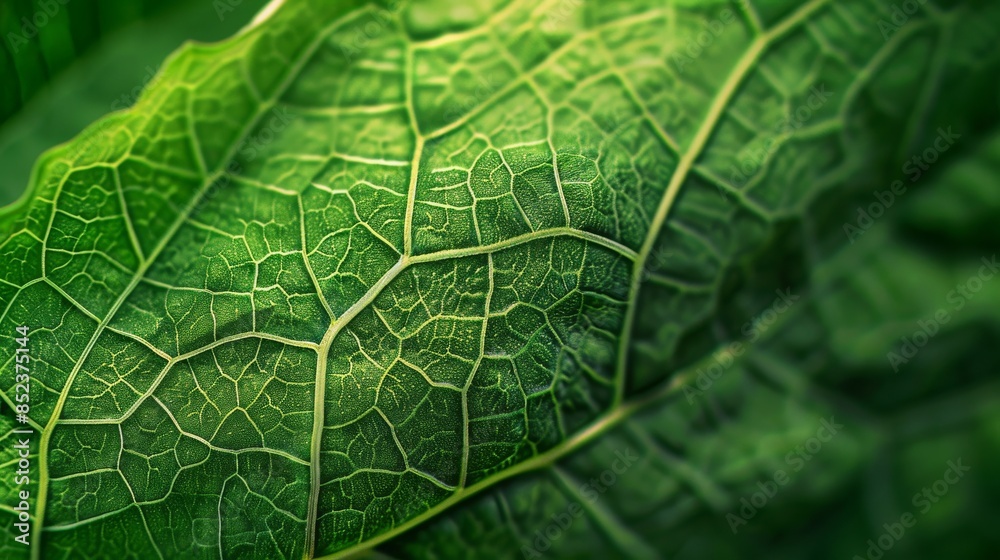 Fototapeta premium Stunning Green Leaf Background for Ultimate Tranquility