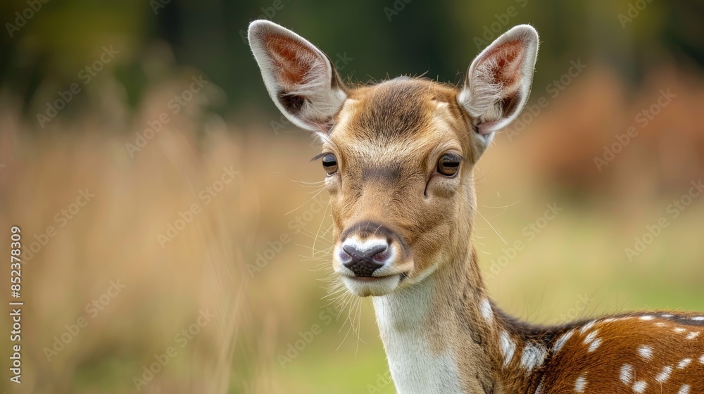A young fallow deer s portrait A young fallow deer s portrait