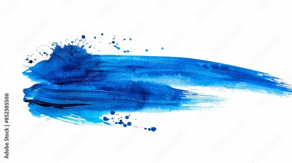 blue. paint brush strokes in watercolor isolated against transparent hyper realistic blue. paint brush strokes in watercolor isolated against transparent hyper realistic