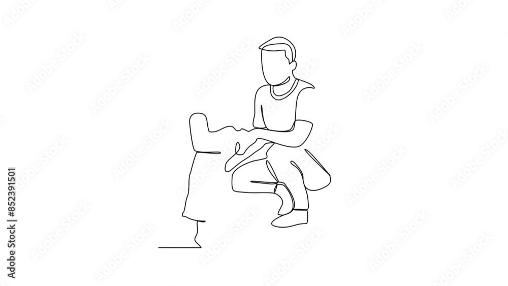Animated self drawing of parents playing with their children vector design illustration. Family activities bring joy, strengthen bonds, and create cherished design in simple linear continuous video. Animated self drawing of parents playing with their children vector design illustration. Family activities bring joy, strengthen bonds, and create cherished design in simple linear continuous video.
