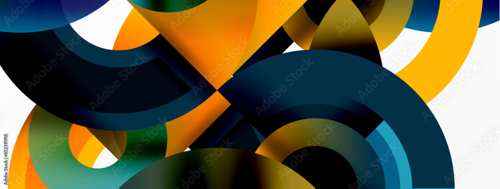 Obraz premium Trendy simple circle abstract background. Vector Illustration For Wallpaper, Banner, Background, Card, Book Illustration, landing page