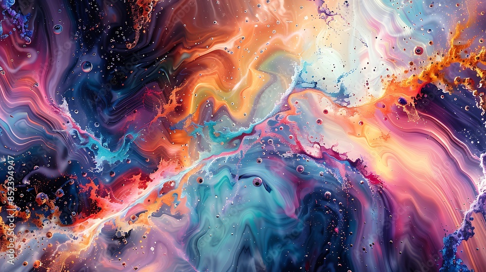 A canvas alive with fluid, colorful explosions.