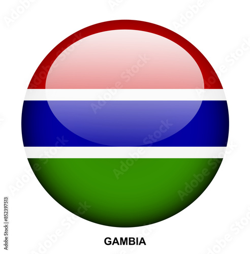 GAMBIA flag button on white background Free Download GAMBIA flag button on white background - GFXLoad